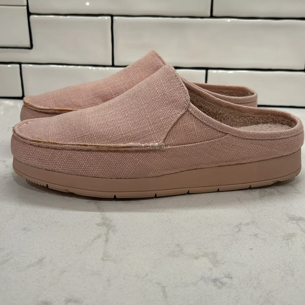 Sperry Moc-Sider Mule Canvas Hemp 10M Blush Pink Casual Slip On Comfortable NWOT